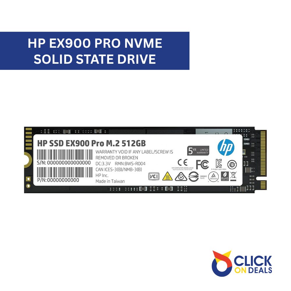 HP EX900 Pro 512GB M.2 2280 PCIe Gen 3 x4 NVMe Solid State Drive P/N: 9XL76AA#ABA