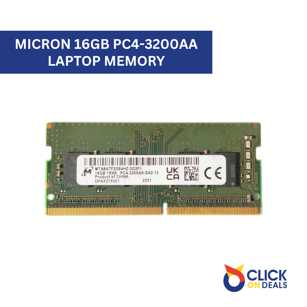 Micron 16GB 1Rx8 PC4-3200AA-SA2-12 Laptop Memory P/N: MTA8ATF2G64HZ-3G2F1