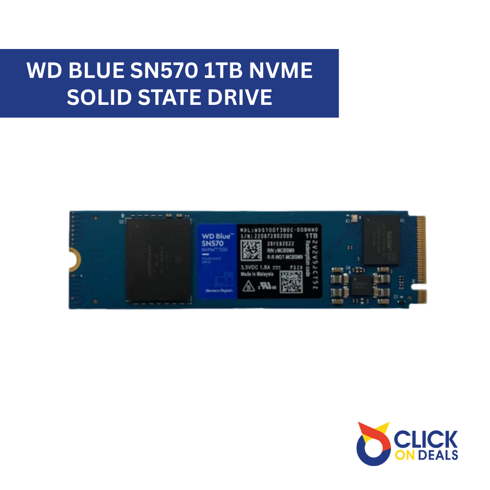 WD WDS100T3B0C-00BNN0 Blue SN570 1TB M.2 2280 PCIe Gen3 x4 NVMe SSD P/N: R-R-WDT-MCBSM9